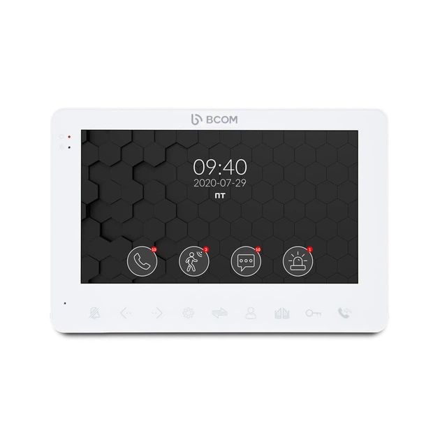 Комплект відеодомофон BCOM BD-780FHD White з відеопанеллю Tantos Triniti FHD білий - Фото 2 Комплект відеодомофон BCOM BD-780FHD White з відеопанеллю Tantos Triniti FHD білий - зображення 2
