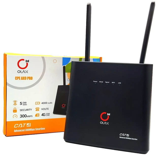 4G интернет-комплекс с Wi-Fi роутером 4G Olax AX9 Pro 3G/4G LTE и комплексом ENERGY MIMO (Энергия) - Фото 3 4G интернет-комплекс с Wi-Fi роутером 4G Olax AX9 Pro 3G/4G LTE и комплексом ENERGY MIMO (Энергия) - изображение 3