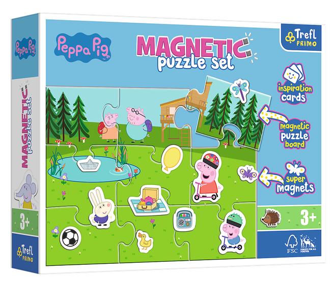Пазли магнітні Primo. Весела Пеппа. Peppa's fun. Peppa Pig (9 ел.) 93164 (Trefl) - Фото 1 Пазли магнітні Primo. Весела Пеппа. Peppa's fun. Peppa Pig (9 ел.) 93164 (Trefl) - зображення 1