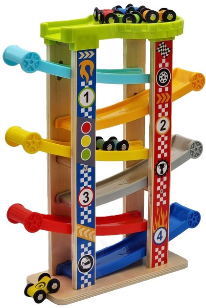 Автомобільна гірка Tooky Toy Кольоровий трек 8 елементів (6970090042492) - зображення 3
