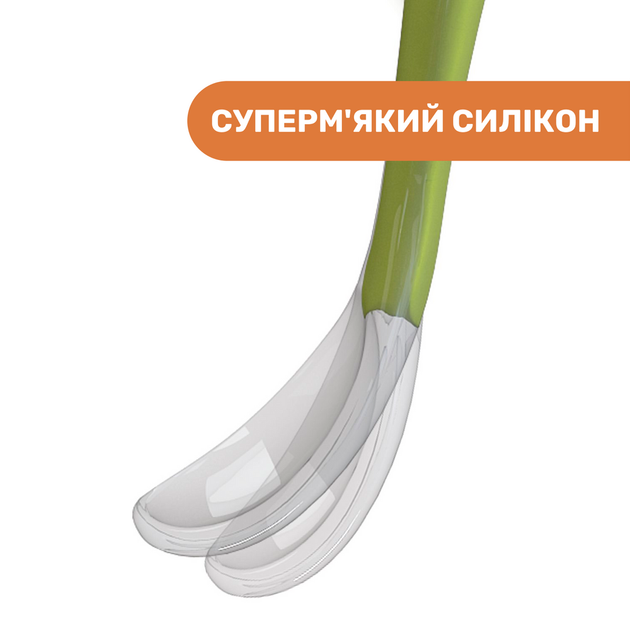 Ложка силиконовая Chicco 6м+ Голубая 2 шт (06828.21) - изображение 5