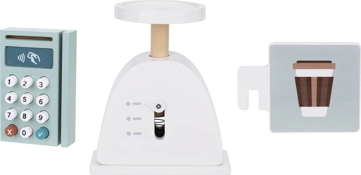 Дерев'яний набір Tooky Toy Продуктовий магазин з прилавком, духовкою, вагами, зчитувачем карток 73 деталі (6972633378129) - зображення 9