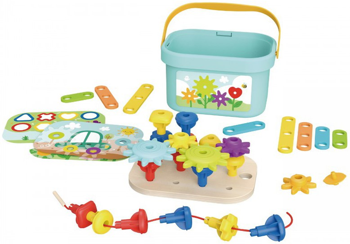 Zestaw układanka Tooky Toy Montessori Kołki w pudelku 49 elementów (6972633378266) - obraz 2