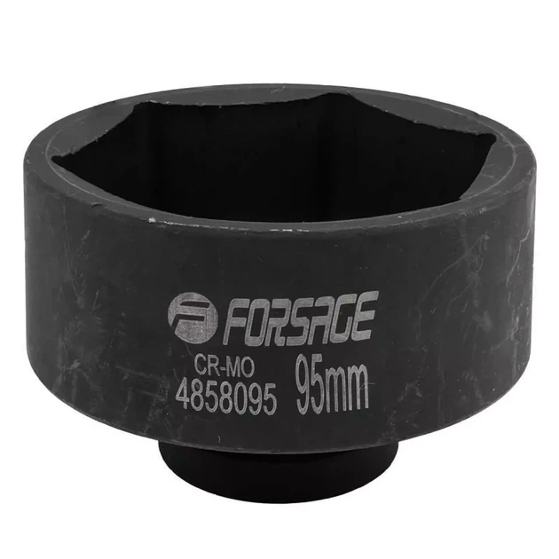 Головка ударна 1", 95мм (6гр.) Forsage F-4858095 - Фото 1 Головка ударна 1", 95мм (6гр.) Forsage F-4858095 - зображення 1
