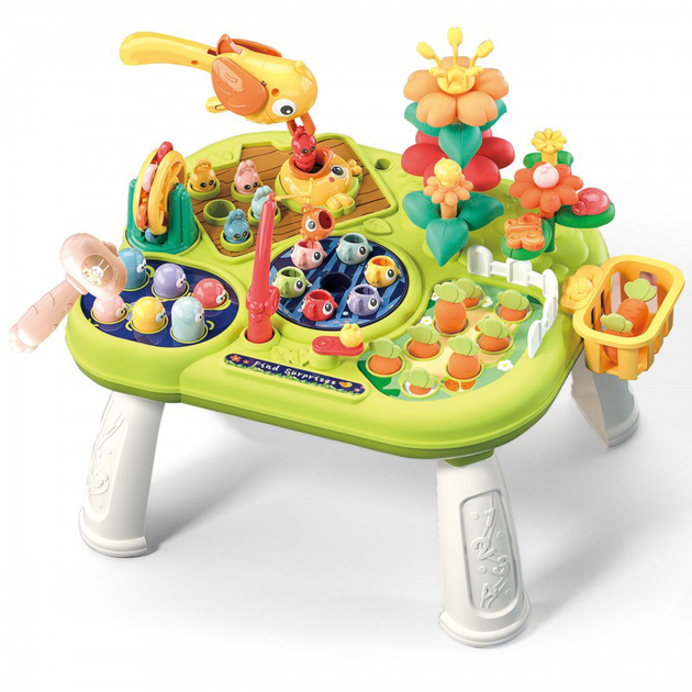 Zestaw interaktywny multi stolik edukacyjny Woopie Baby Montessori 8w1 (5904326949737) - obraz 2