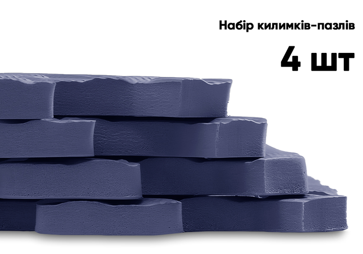 Татамі мат EasyFit SwallowTail (60х60 см) пазл хвіст ластівки синій - изображение 4