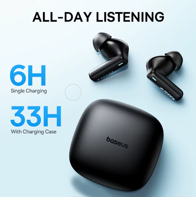 Беспроводные наушники Baseus Bowie E19 для iPhone Android black - изображение 2