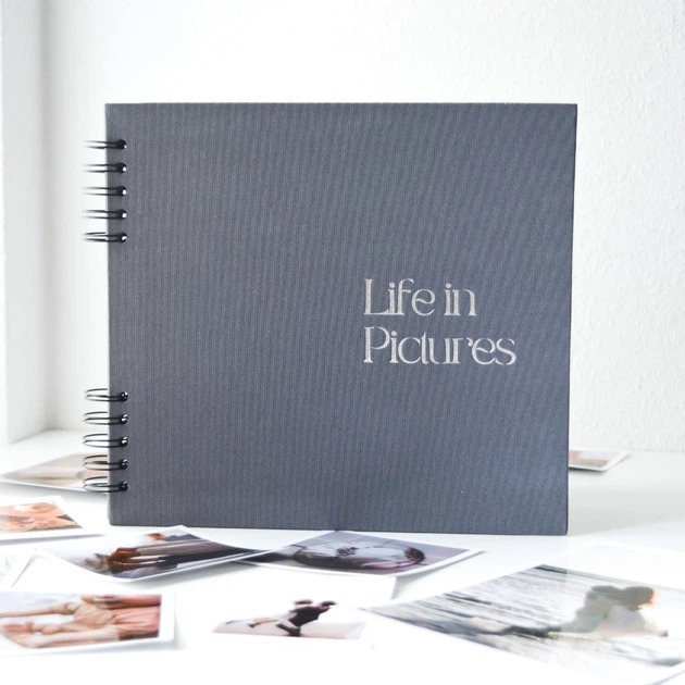 Альбом DIY Life in the Pictures сірий для фото з кремовими листами для вклеювання фото - Фото 4 Альбом DIY Life in the Pictures сірий для фото з кремовими листами для вклеювання фото - зображення 4