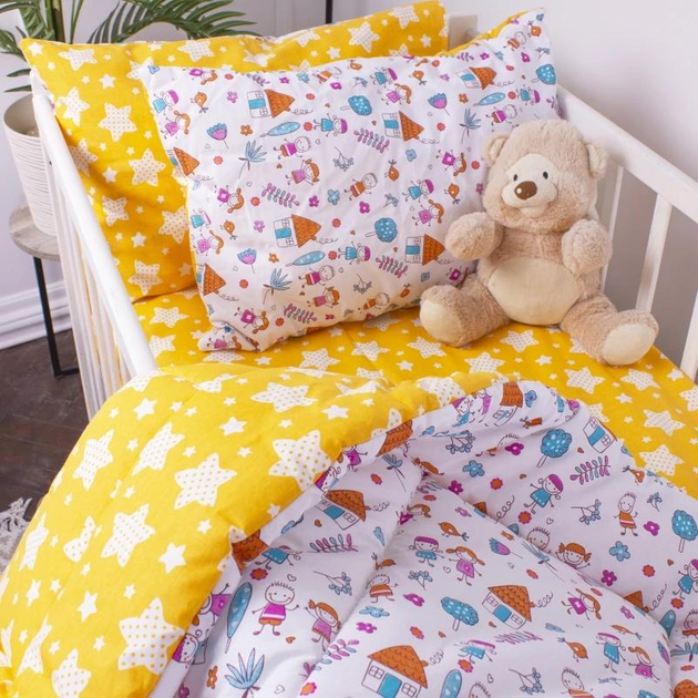 Акція на Простирадло MirSon Бязь Kids Time 18-0002 Sweet Home 150х220 см від Rozetka