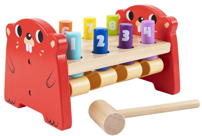 Дерев'яний набір стукалок Tooky Toy Whack-a-Mole (6972633373773) - зображення 2