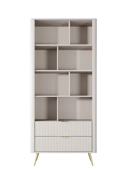 Стеллаж Perfect Home Ланте/Lante 2S с 2 ящиками и золотыми ножками Беж (PFH-091103) - изображение 5