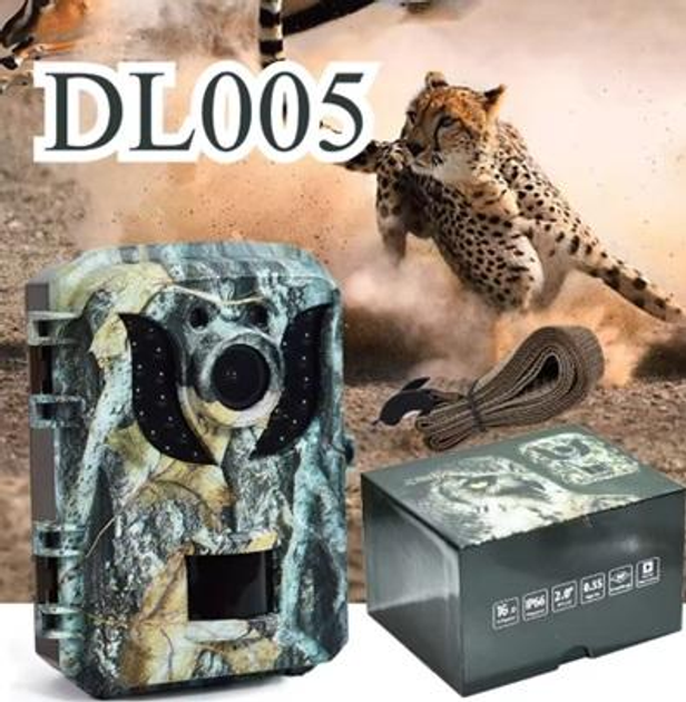 Фотопастка міні камера Outdoor mini DL005 16Мп з дисплеєм 2 дюйми PIR датчик руху нічна зйомка кут огляду 120 град - зображення 1