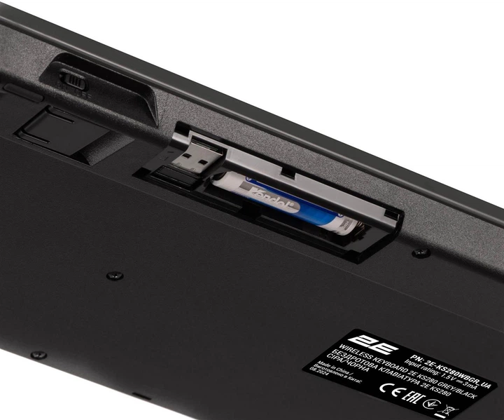 Клавиатура беспроводная 2E KS280 WL/BT EN/UKR Grey/Black (2E-KS280WBGR_UA) - изображение 6