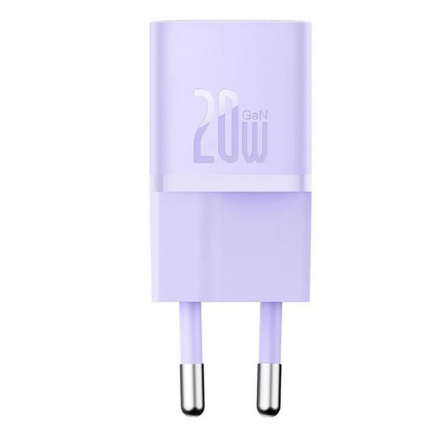 МЗП Baseus GaN5 Mini Fast Charger 20W (Type-C) purple - Фото 1 МЗП Baseus GaN5 Mini Fast Charger 20W (Type-C) purple - зображення 1