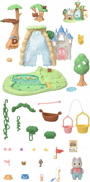 Zestaw Sylvanian Families Epoch Wyspa z wodospadem Secret Forest (5054131057612) - obraz 6