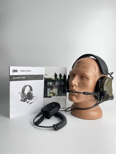 Активні навушники 3M Peltor ComTac XPI + кнопка PTT Peltor - зображення 1