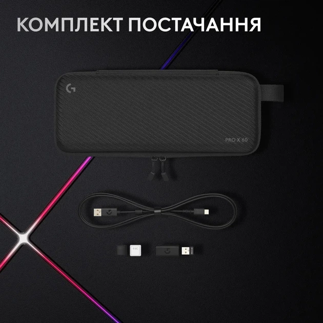 Клавiатура бездротова Logitech G PRO X 60 TKL GX Optical Black Tactile (920-011911) - зображення 9