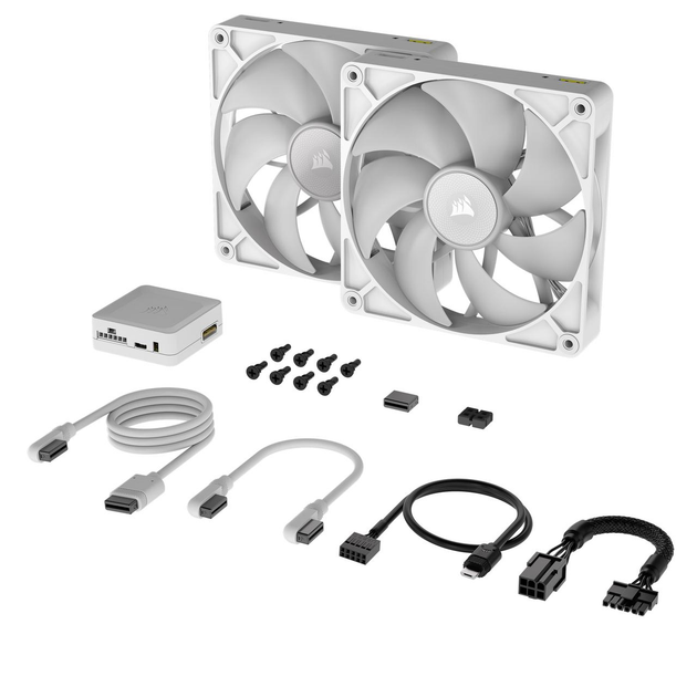 Вентилятор Corsair iCUE Link RX140 RGB PWM White Dual Pack (CO-9051024-WW) Білий - изображение 2