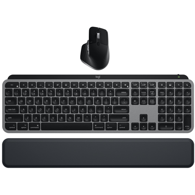 Комплект (клавіатура, миша) бездротовий Logitech MX Keys S Combo for Mac Space Grey (920-012845) - изображение 1