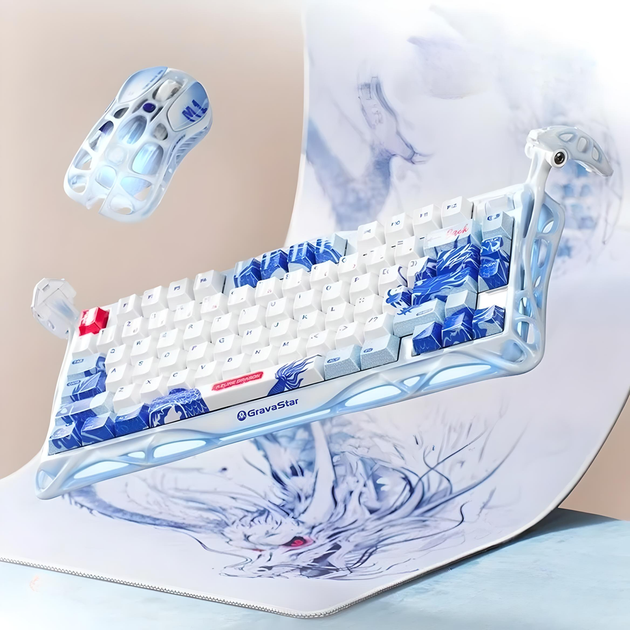 Набор GRAVASTAR Mercury клавиатура K1 Pro, мышь M1 Pro и коврик, LIMITED EDITION - изображение 1