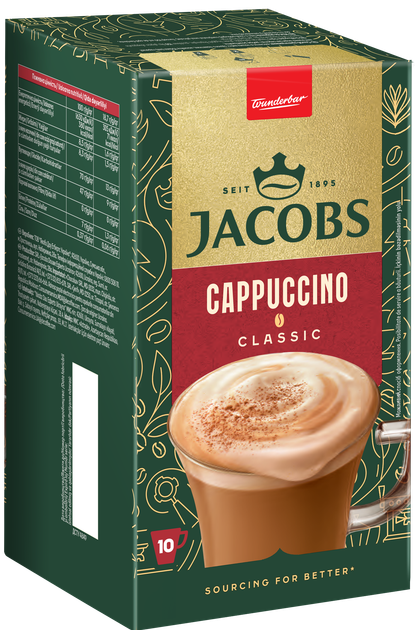 Напій кавовий розчинний Jacobs Classic Cappuccino 18.7 г х 10 шт (8714599106365) - зображення 7