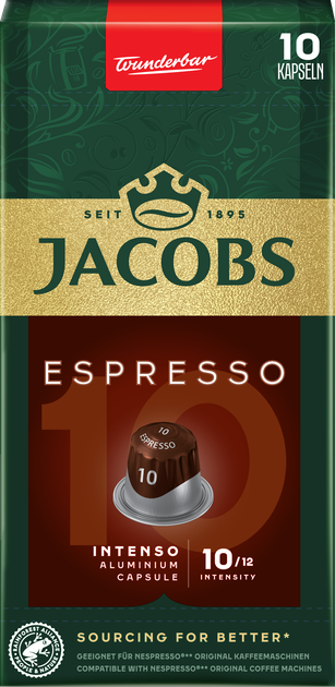 Кофе молотый в капсулах Jacobs Espresso 10 Intenso совместимы с Nespresso 10 шт (8711000371183) - изображение 4