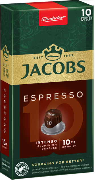 Кава мелена в капсулах Jacobs Espresso 10 Intenso сумісні з Nespresso 10 шт від Rozetka на платформі USKIDKA Акція на Кава мелена в капсулах Jacobs Espresso 10 Intenso сумісні з Nespresso 10 шт від Rozetka