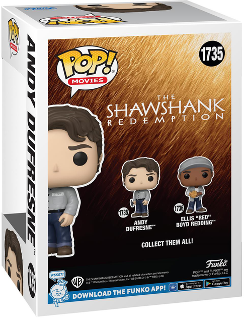 Фігурка Funko Pop Movies: The Shawshank Redemption - Енді Дюфрейн 9 см (889698802307) - зображення 3