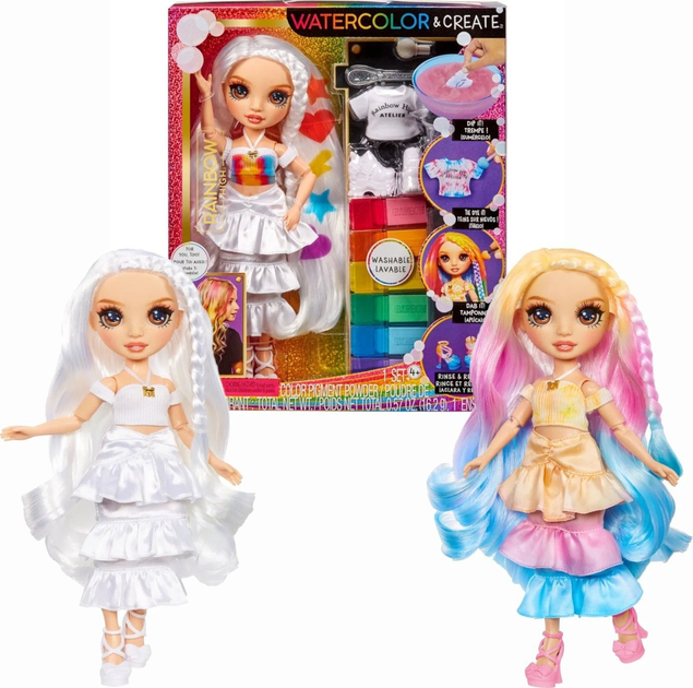 Lalka MGA Entertainment Rainbow High Watercolor & Create Lalka z brązowymi oczami (0035051507598) - obraz 2