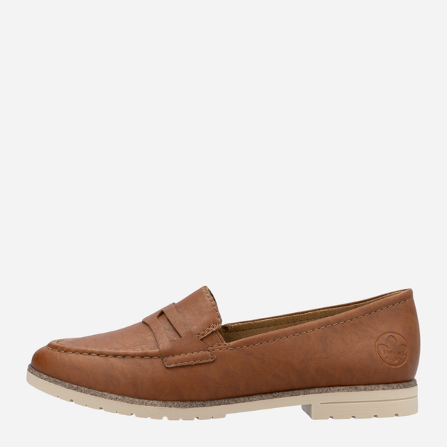 Loafersy damskie RIEKER 45300-24 38 (5UK) 25 cm Brązowe (4061811645770) - obraz 4