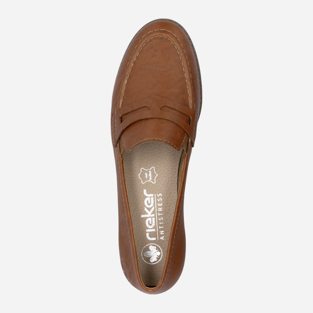 Loafersy damskie RIEKER 45300-24 38 (5UK) 25 cm Brązowe (4061811645770) - obraz 9