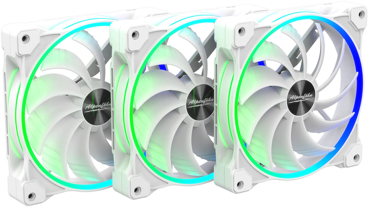 Набор вентиляторов Alpenfohn Wing Boost 3 ARGB Triple White (84000000171) - изображение 1