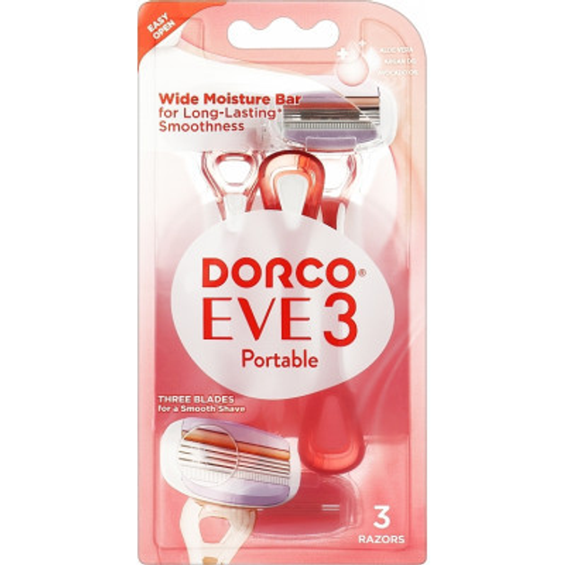 Бритва Dorco Eve 3 Portable Одноразова Для жінок 3 шт. (8801038592633) - зображення 1