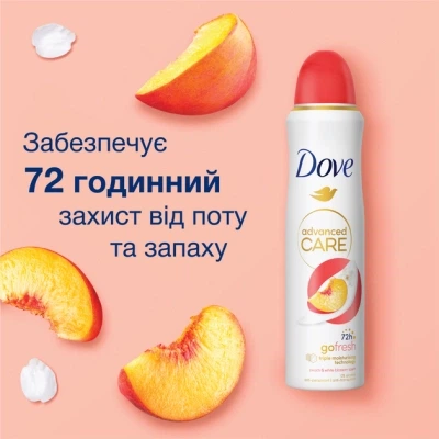 Антиперспирант Dove Персик и белые цветы 150 мл (8720181444524) - Фото 6 Антиперспирант Dove Персик и белые цветы 150 мл (8720181444524) - изображение 6
