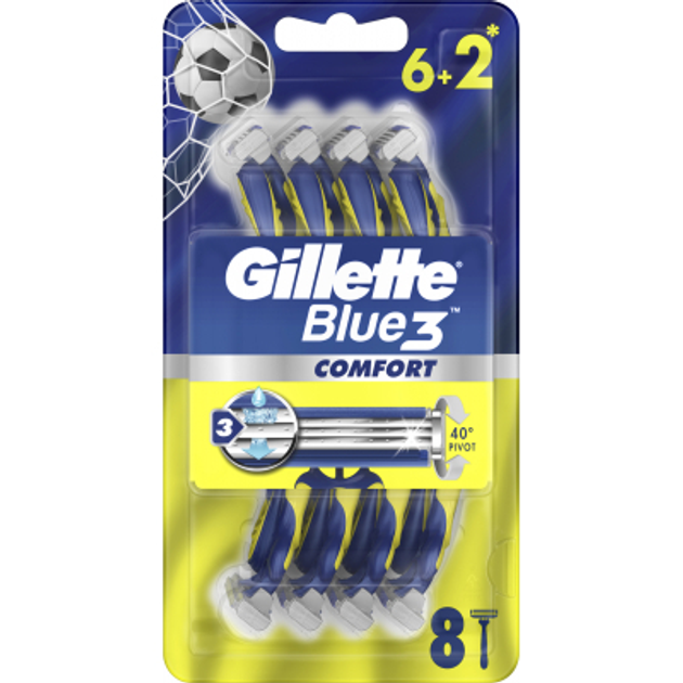 Бритва Gillette Blue 3 Comfort одноразова 8 шт. (7702018604319) - зображення 1