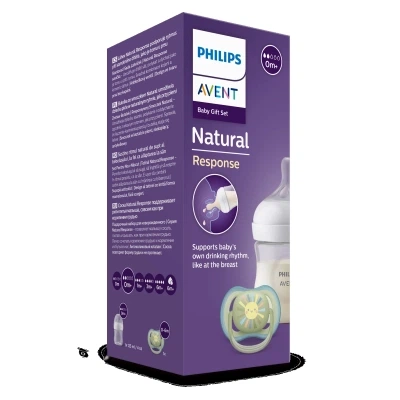Набор для кормления новорожденных Philips AVENT Natural Природный Поток бутылочка 125 мл + пустышка Ultra Air 0-6 мес (SCD837/10) - изображение 7