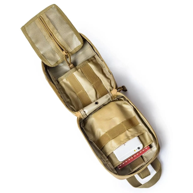 Сумка аптечка на системі Molle (20х15х8 см) Пісок / Аптечний підсумок AC87 (L) - изображение 6