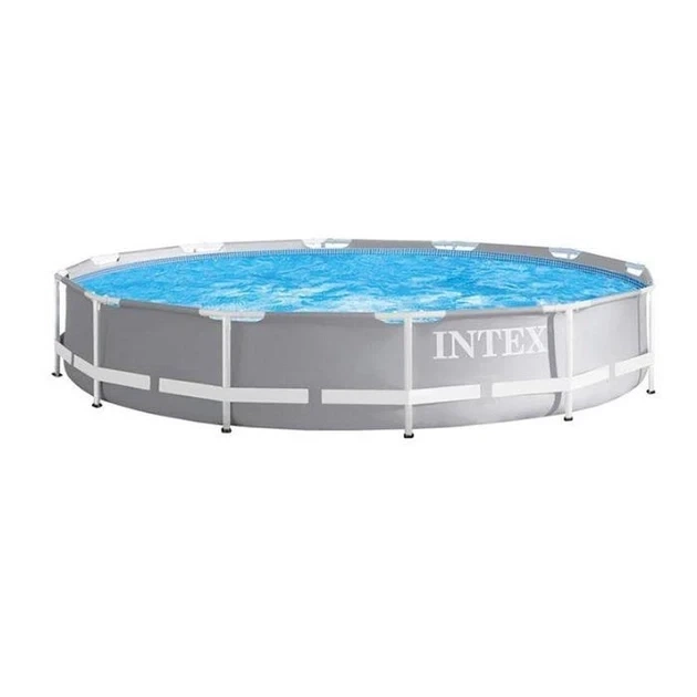 Каркасный круглый бассейн Intex с фильтром 366х366х76 см 6503 л серый (26710) - Фото 1 Каркасный круглый бассейн Intex с фильтром 366х366х76 см 6503 л серый (26710) - изображение 1