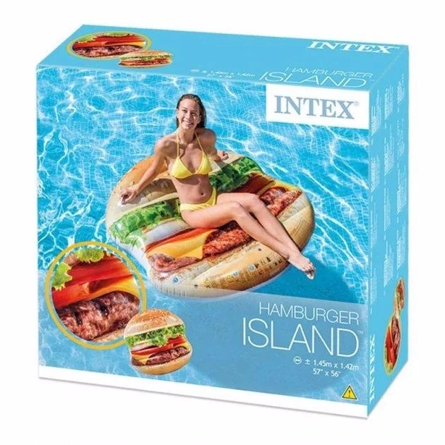 Надувний плотик Intex Гамбургер для плавання та відпочинку на воді 145x142 см (58780) - Фото 5 Надувний плотик Intex Гамбургер для плавання та відпочинку на воді 145x142 см (58780) - зображення 5