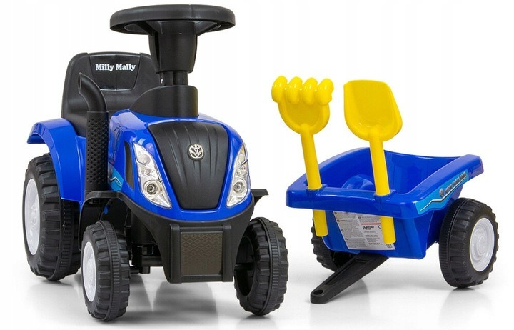 Машинка-каталка Milly Mally трактор NEW HOLLAND T7 синій (5901761127652) - зображення 4