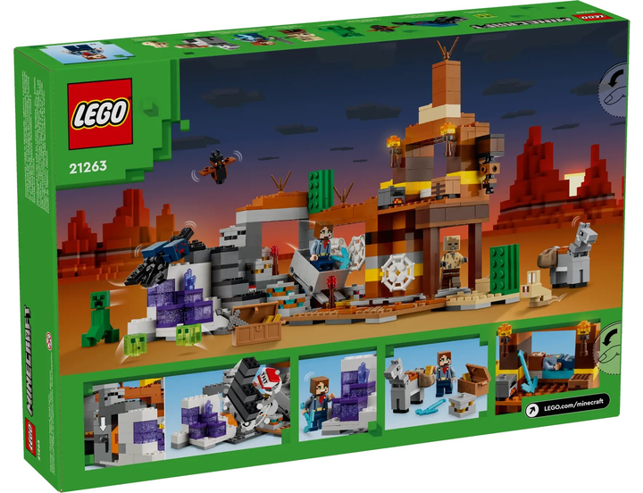 Zestaw klockow Lego Minecraft Kopalnia w Badlandach 538 elementow (21263) (955555908425422) - Outlet - obraz 1