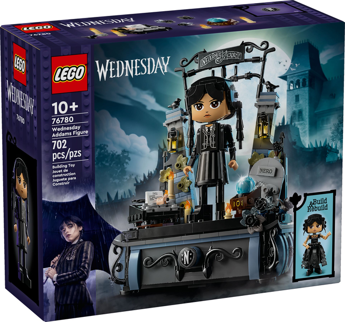 Zestaw klockow LEGO Wednesday: Figurka Wednesday Addams 702 elementy (76780) (955555908121682) - Outlet - obraz 1