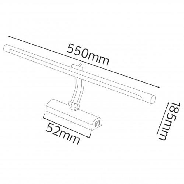 Подсветка Horoz Electric зеркал-картин LED "ANKA-12" 12W 4200K 55см черный - изображение 2
