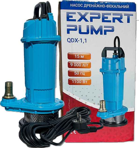 Дренажний насос EP QDX-1,1, H-15м, Q-150л/хв, 1,1кВт - зображення 2