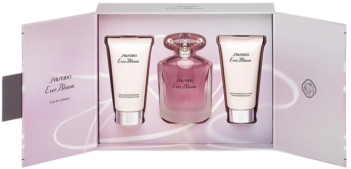 Zestaw damski Shiseido Ever Bloom Woda toaletowa 50 ml + Żel pod prysznic 50 ml + Balsam do ciała 50 ml (3598380033178) - obraz 1