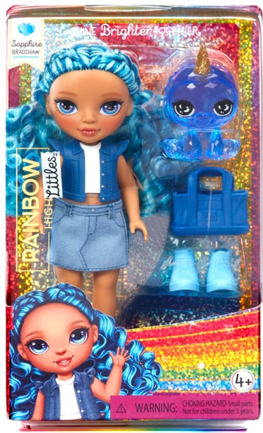 Lalka modowa Rainbow High Littles Sapphire Bradshaw niebieska 15 cm (35051531197) - obraz 4