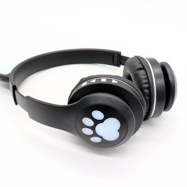 Навушники бездротові Bluetooth з таба лапкою, мікрофоном та кольоровим підсвічуванням, Чорні BZB-23 (L) - Фото 6 Навушники бездротові Bluetooth з таба лапкою, мікрофоном та кольоровим підсвічуванням, Чорні BZB-23 (L) - зображення 6