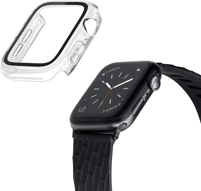 Etui Laut SHIELD do Apple Watch Series 2/3/4/5/6/SE (2020)/SE (2022) 44 mm Transparent (L_AWL_SH_UC) - obraz 1