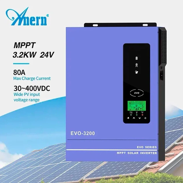 Гибридный инвертор Anern AN-SCI-EVO-3200 (WI-FI), 24 В, 3000 Вт (бесперебойник, UPS, ИБП) - изображение 5