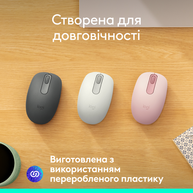 Миша Logitech M196 Bluetooth Graphite (L910-007459) (7031695) - изображение 3